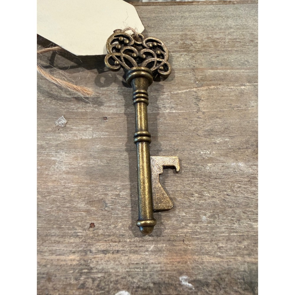 Vintage Style Skeleton Key Bottle Opener Antique Bronze‎ Wedding Favor Gift Tag